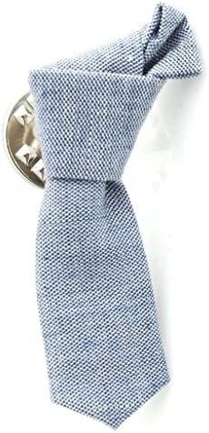 Smart Man Men's Lapel Flower Handmade Tie Boutonniere Pin for Suit - Gray and Blue