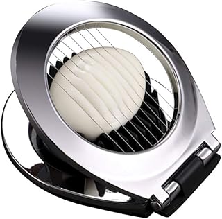 Daymi Eierschneider aus Edelstahl,Eischneidewerkzeug,Eierschneider mit 2-in-1(spülmaschinenfest)