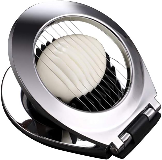 Daymi Eierschneider aus Edelstahl,Eischneidewerkzeug,Eierschneider mit 2-in-1(spülmaschinenfest)