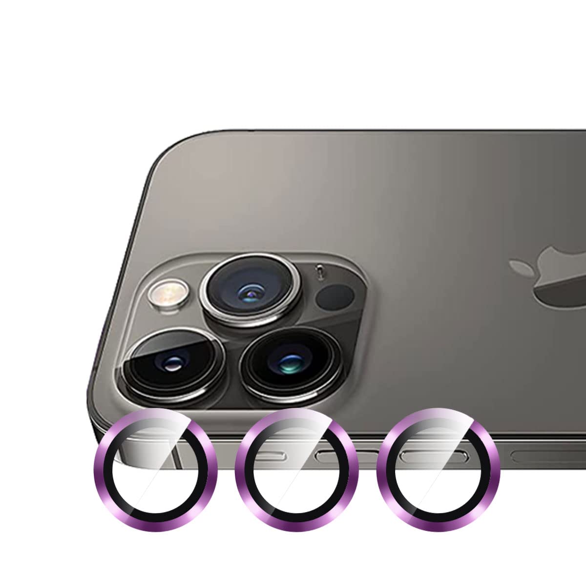 ELCYO Camera Lens Protector Compatible with iPhone 13 Pro/13 Pro Max (6.7 inch), Tempered Glass HD Clear Bubble-Free Lens Screen Cover Film Camera Lens Cover Anti-Scratch Protection