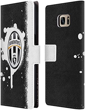 Official Juventus Football Club Splat Black Grafica Leather Book Wallet Case Cover For Samsung Galaxy S7 edge