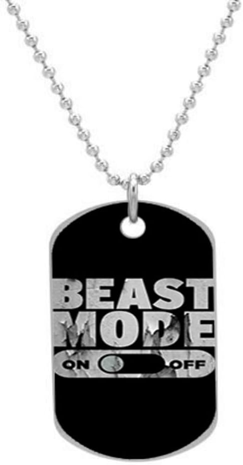 Beast Mode On custom design pet tag Oval Dog Tag ID Necklaces pendant