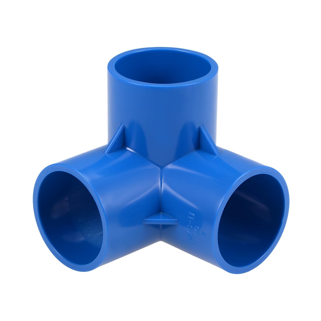 sourcing map 3-Way Elbow Metric PVC Pipe Fitting Furniture Grade 40mm Size Tee Corner Fittings Blue 2pcs
