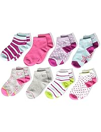 Stride Rite - Calcetines para niña (8 unidades)