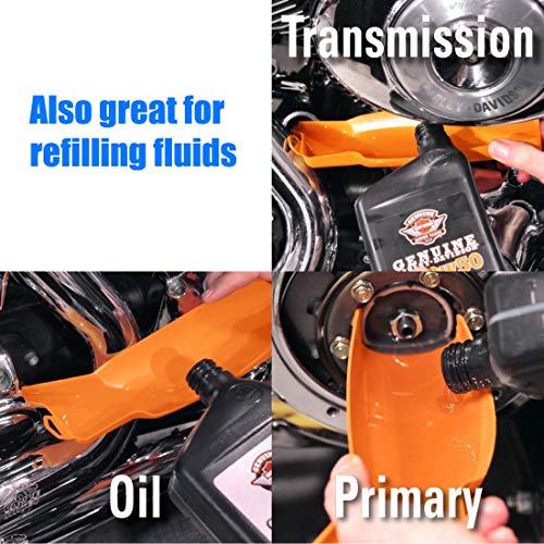 Drip-Free Oil Filter Funnel Set Oil Change Kit Replacement for Harley Davidson Motorcycles,Orange - KIWI MASTER - Thumbnail 2