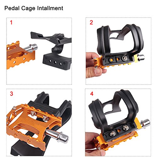 NEWSTY Pedal Toe Cages Toe Clips Pedal Cages Bicycle Pedal Straps Cycling For MTB AM Racing Bike Bike Straps Pedal