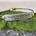 Sweet Romance Trust in The Lord (Prov 3:5) Engraved Bible Verse Inspirational Faith Religious Bar Bangle Bracelet