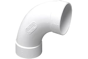 EDGERR Replacement Part For Built-in White 90-Degree Sweep Elbow Used in Central Vacuum installations