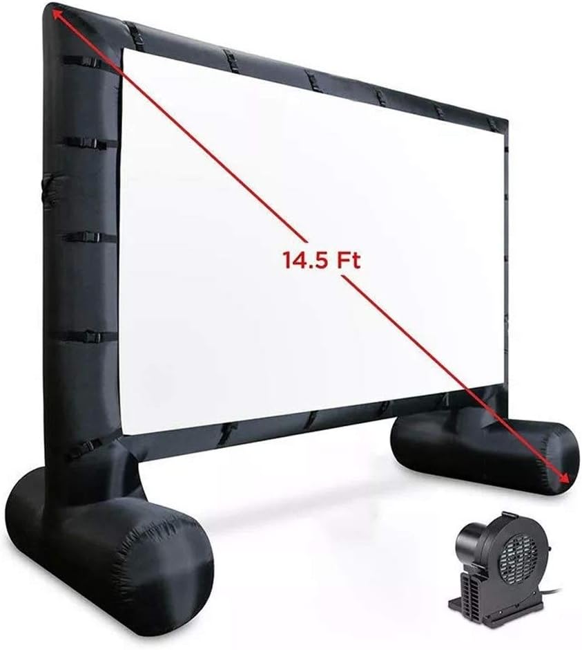 14.5 Feet Inflatable Outdoor Projector ScreenBlow-Up Screen with Air Blower for Movies TV