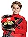 Disguise Kai Lego Ninjago Movie Deluxe Costume, Red, Medium (7-8)