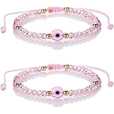 CEYIYA Evil Eye Beaded Bracelets for Women - Amulet Blue Red Protection Bracelet - Good Luck Adjustable Strand Bracelets