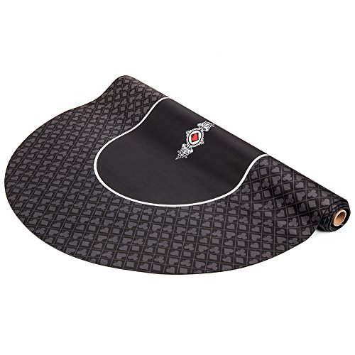 GAMELAND 70 x 35 Inch Texas Hold'em Poker Mat Portable Rubber Foam Poker Table Tops Poker Layout