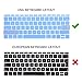iCasso 3 Pack Keyboard Cover Ultra Thin Silicone Skin Protector for MacBook Pro13 Inch 2017&2016 Release A1708 (No Touch Bar )& New MacBook 12 Inch A1534 (Serenity Blue/Baby Pink/Gradient Color)