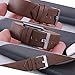 bayite Leather Bands Compatible with Fitbit Charge 2, Replacement Accessories Straps Women Men, Chocolate Brown