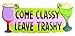 Hand Carved Wooden COME CLASSY LEAVE TRASHY Cocktails Parrot Drinking BEACH HAPPY HOUR Sign