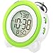 Awakelion Digital Alarm Clock with Nightlight,2 Alarms,Optional Weekday Mode, Snooze Fuction,Super Loud for Kids & Heavy Sleepers（Green+White）