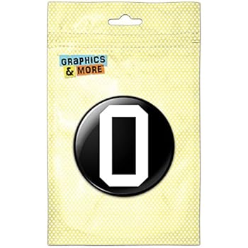 Letter O Initial Black White Kitchen Refrigerator Locker Button Magnet - 3 Inch Diameter