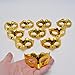 Yiseng Mini Masquerade Masks Party Decorations 10pcs Set Small Venetian Masks Mardi Gras Novelty Gifts (Gold Color)