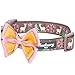 Blueberry Pet 4 Patterns Christmas Moments of Peace Happy Reindeer Designer Adjustable Bowtie Dog Collar, Medium, Neck 14.5
