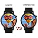 AKWOX (Pack of 4) Tempered Glass Screen Protector for Moto 360 42mm (2nd Gen), [0.3mm 2.5D High Definition 9H] Premium Clear Screen Protective Film for Moto 360 42mm （not for 46mm）