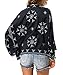 Ladies Snow Flakes Kimono Cardigan Wraps Bikini Short Blouse ? Tops Cover Ups Black ?>
