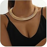 Wonlte Chunky Necklaces for Women Trendy, Gold Statement Necklace Collar Necklace Bib Necklace for Women Punk Jewelry for Special Occasion
