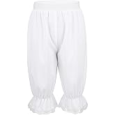 YEAHDOR Kids Girls Elastic Victorian Pantaloons Retro Costumes Loose Lace Trim Bloomers School Dress up