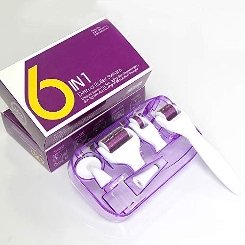 IFGVBXFG Roller 6 In 1 Kit for Face and Body,Roller Needle Titanium Microneedle Roller for Face Treats Wrinkles, Acne, Cellulite, Stretch Marks, Crow’s Feet