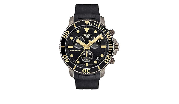 Tissot Seastar 1000 C Chronograph Quartz Black Dial Men's Watch  T120.417.37.051.01, Bronze PVD, Chronograph: Buy Online at Best Price in  Egypt - Souq is now Amazon.eg