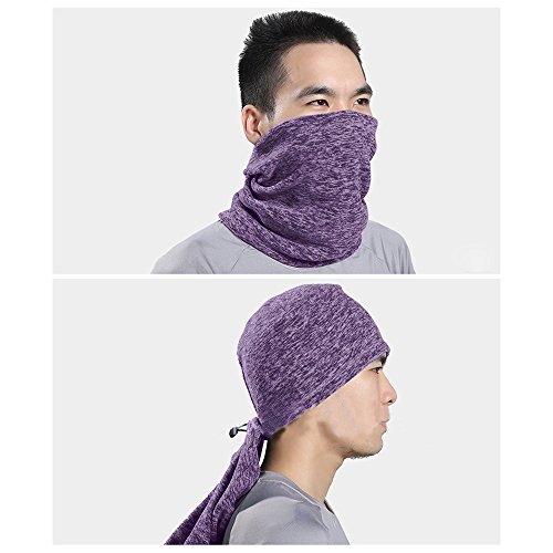 LUCKSTAR Motorcycle Mask - Ski Face Mask Motorcycle Cycling Bike Bandana Hiking Skateboard Balaclava Face Mask Motorcycle Bicycle Bike Full Face Mask Hood Hat Helmet Liner for Riding Skiing (Purple) - Thumbnail 3