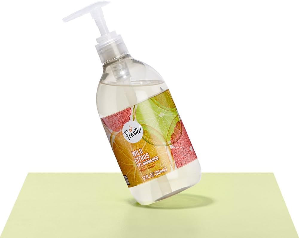  Brand - Presto! Biobased Hand Soap, Wild Citrus Scent, 12 Fluid Ounces, Pack of 6: Health & Personal Care