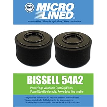 Dvc Microlined 2 Bissell Poweredge Pet Hard Floor Vacuum Premium Washable Hepa Cartridge And Outer Foam Filter Set Designed To Fit Models 81l2