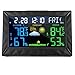 Mesuvida Wireless Weather Forecast Station, Indoor Outdoor Digital Color Weather Monitor with Home Alarm Clock, Temperature Sensor, Digital Time, Calendar, Weather Gadget, Thermometer for Tabletop Use
