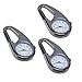 Set of 3pcs Unisex Metal Clip On / Fob / Pocket Watches With Carabineer For Workout / Outdoor Sports