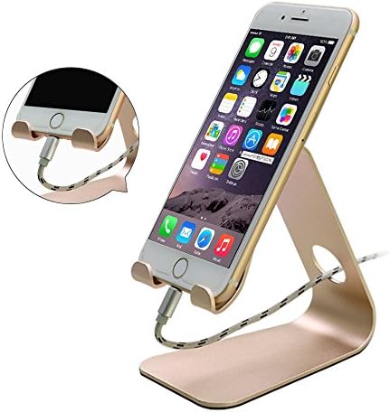 Cell Phone Stand,Cradle, Holder, Stand For Switch, all Android Smartphone, iPhone 6 6s 7 Plus 5 5s 5c charging, Accessories Desk (Gold)
