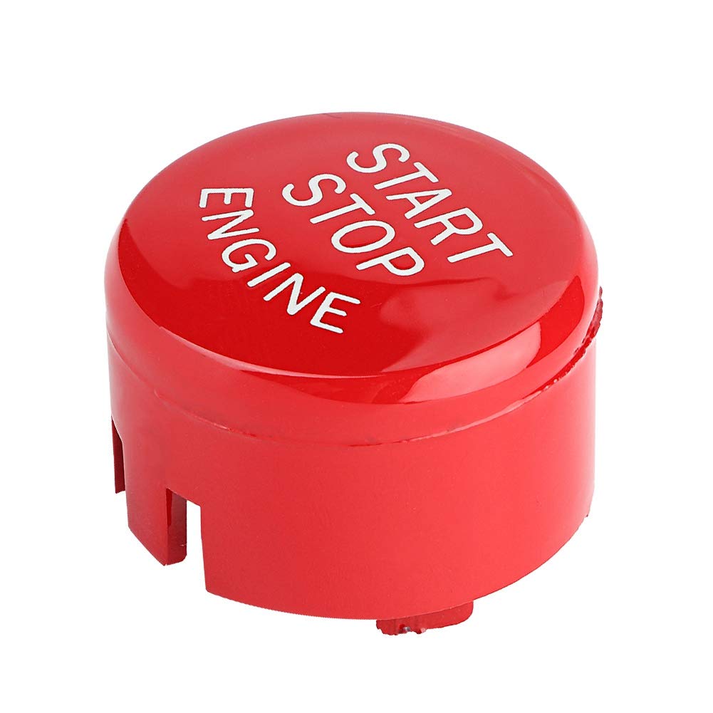 Car Engine Start Stop Switch Push Button Cover for G F X Series 1 2 3 4 5 6 7 F20 F21 F22 F23 F30 F31 F32 F33 F10 F11G30 F12 F13 F15 F16 F25 F26 F01 F02 F48 X1 X3 X4 X5 X6(Red)