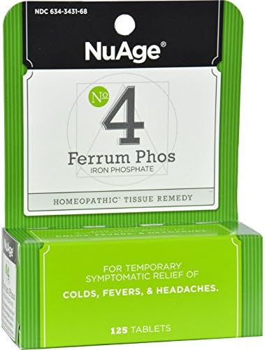 2Pack! Hyland's NuAge No.4 Ferrum Phos - 125 Tablets