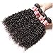 Jolia Hair 8A Virgin Brazilian Hair Weave 8 10 12inch Tight Curly Weft Hair Extensions Human Hair 3 Bundles Double Weft Natural Black no Shedding