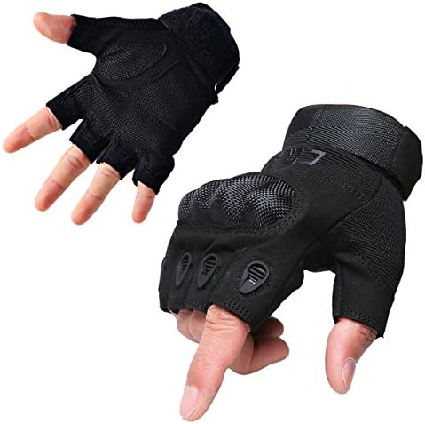 CQB Outdoor Tactical Gloves Riding Cycling Carbon Fiber Hard Knuckle Armor Men's Gloves