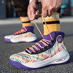 Angugu Mens Basketball Shoes High Top Fashion
