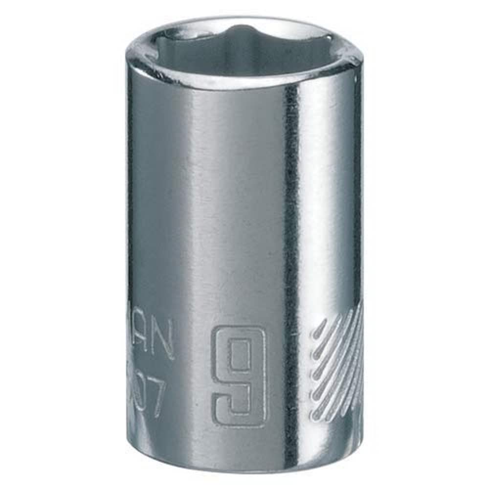 CRAFTSMAN Shallow Socket, Metric, 1/4-Inch Drive, 9mm, 6-Point (CMMT43507)