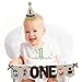 Big Dot of Happiness Woodland Creatures 1st Birthday - First Birthday Girl or Boy Smash Cake Decorating Kit - High Chair Decorations