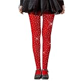 LUCKELF Girls Glitter Tights, Soft Opaque Tights