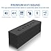 HUSSAR Bluetooth Speakers, 16W Portable Wireless Speaker, Premium Sound with Enhanced Bass and Selectable Sound Effects, IPX5 Waterproof, Built-in Mic with Siri, Black