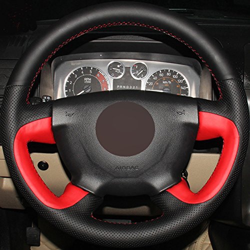 Loncky Auto Genuine Leather Steering Wheel Covers for Hummer H3 2006