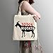 Totes M'Goats - Natural Cotton Canvas Tote Bag 12 Oz (11”X14”X5”) Reusable Ideal for Groceries, Shopping, School and Office Use