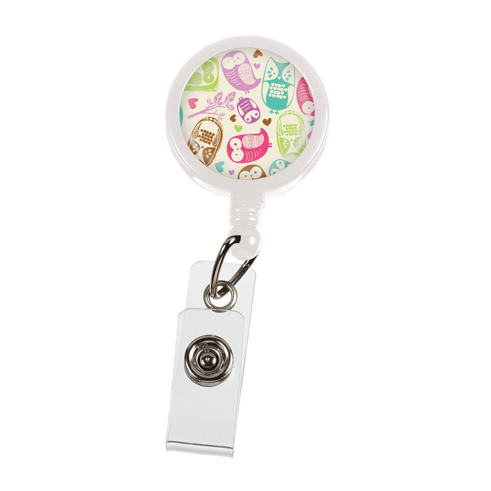 NCD Medical Owls Cream Retracteze ID Holder