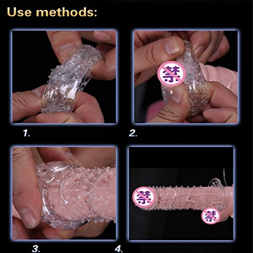 sandywident The Stimulation of Sex Toys Condoms Fashion Man's Sex Toy Crystal Lengthen Condoms Extend Time Increase Can Be Reused