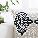 HWY 50 Decorative Couch Throw Pillows Covers 18x18 Inch Embroidered Cotton Geometric Accent Throw Pillow Cases Cushion Cover for Bed Bedroom 1 Piece Navy Blue