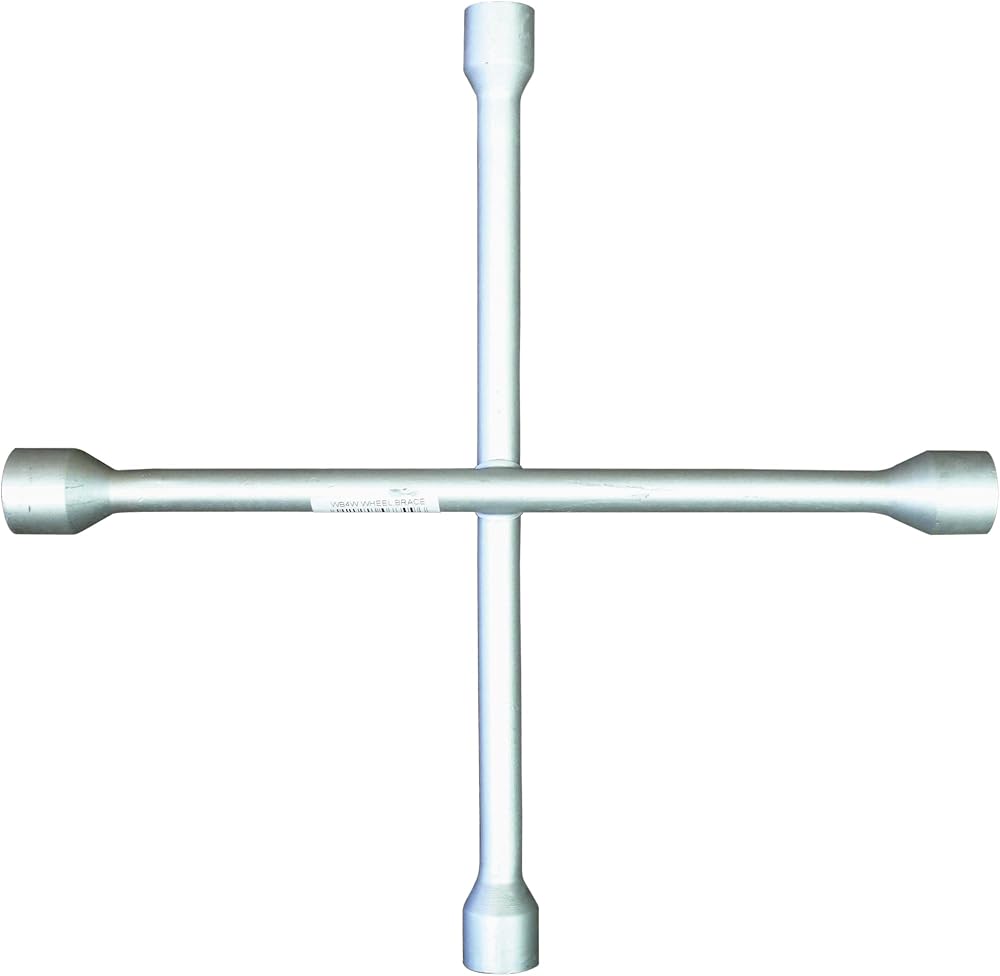 Sakura WB4W 4-Way Wheel Nut Cross Brace Wrench 17-19-21-22mm Silver